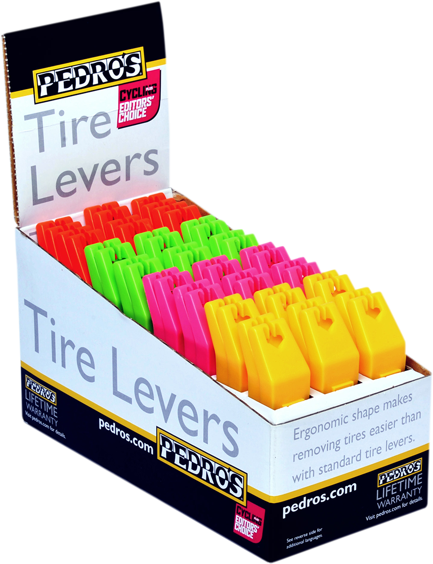 PEDRO'S Tire Levers - 4 Color - 24 Pack Display 6400100 - Cycle City Outdoors