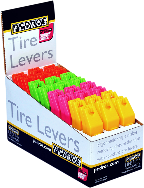 PEDRO'S Tire Levers - 4 Color - 24 Pack Display 6400100 - Cycle City Outdoors