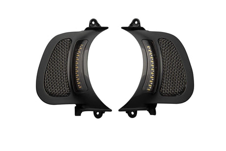 Custom Dynamics - LED Vent Insert - Amber/White - Black w/ Stainless Mesh - Cycle City Outdoors