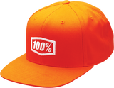 100% Icon Snapback Hat - Orange - One Size 20044-00004