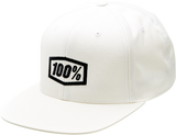 100% Icon Snapback Hat - White - One Size 20044-00007