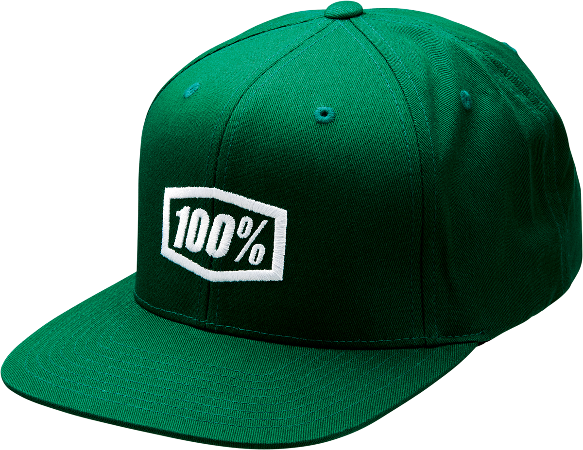 100% Icon Snapback Hat - Forest Green - One Size 20044-00002