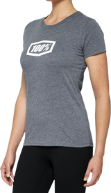 100% Women's Icon T-Shirt - Heather Gray - Medium 20002-00005 - Cycle City Outdoors