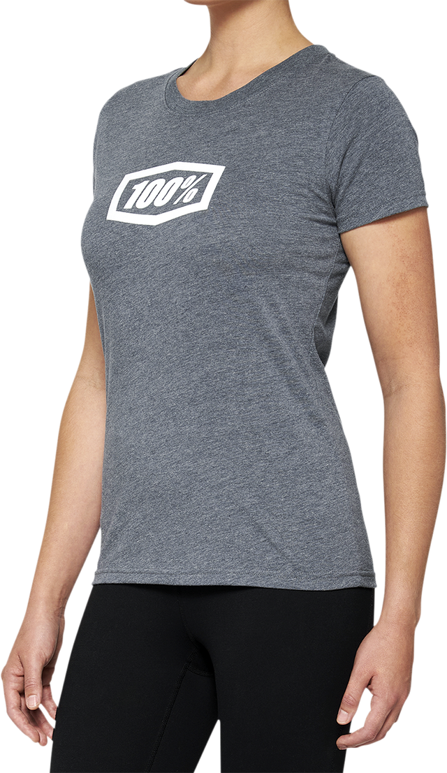 100% Women's Icon T-Shirt - Heather Gray - Medium 20002-00005 - Cycle City Outdoors