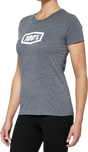 100% Women's Icon T-Shirt - Heather Gray - Medium 20002-00005 - Cycle City Outdoors