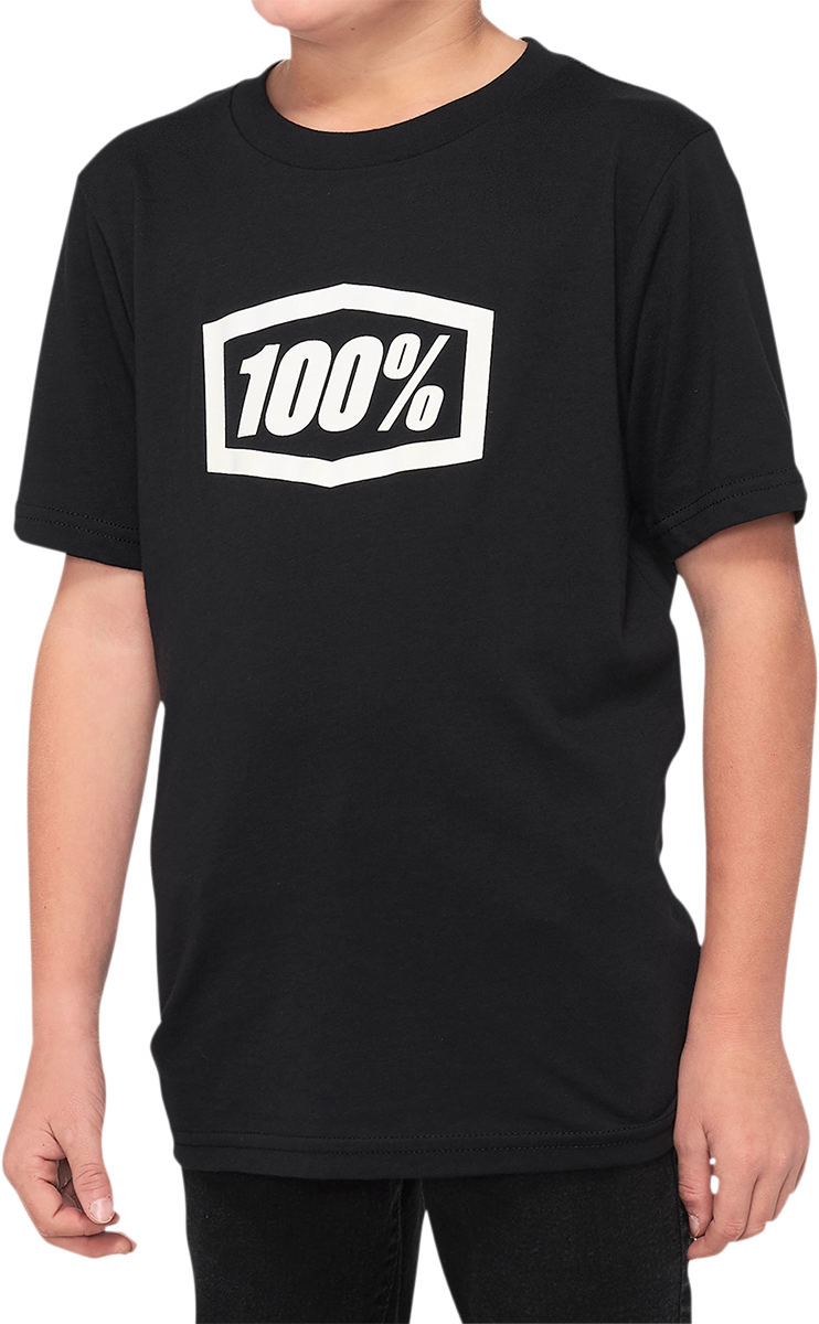 100% Youth Icon T-Shirt - Black - XL 20001-00007 - Cycle City Outdoors