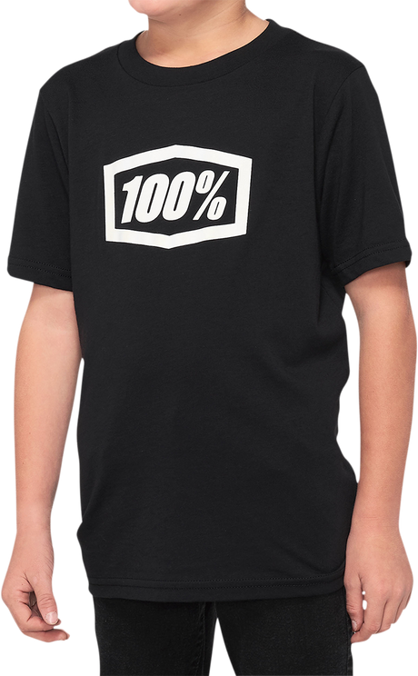 100% Youth Icon T-Shirt - Black - XL 20001-00007 - Cycle City Outdoors