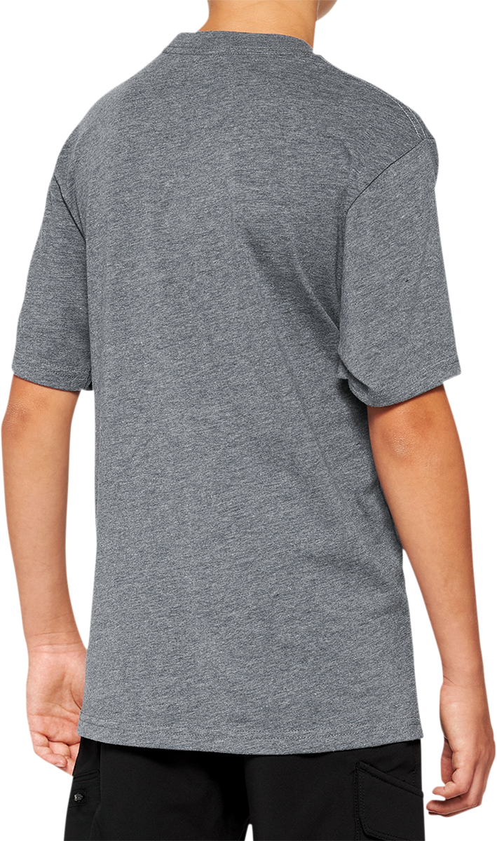 100% Youth Icon T-Shirt - Heather Gray - XL 20001-00011 - Cycle City Outdoors