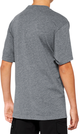 100% Youth Icon T-Shirt - Heather Gray - XL 20001-00011 - Cycle City Outdoors