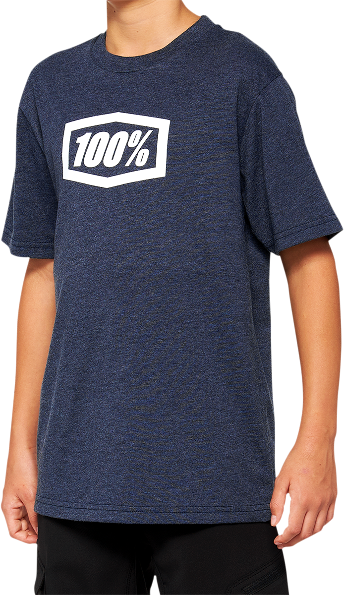 100% Youth Icon T-Shirt - Navy - XL 20001-00015 - Cycle City Outdoors