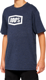 100% Youth Icon T-Shirt - Navy - XL 20001-00015 - Cycle City Outdoors