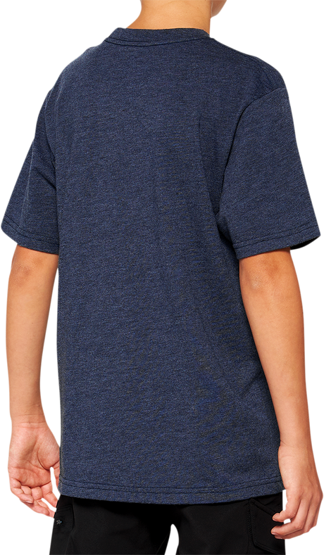 100% Youth Icon T-Shirt - Navy - Large 20001-00014 - Cycle City Outdoors