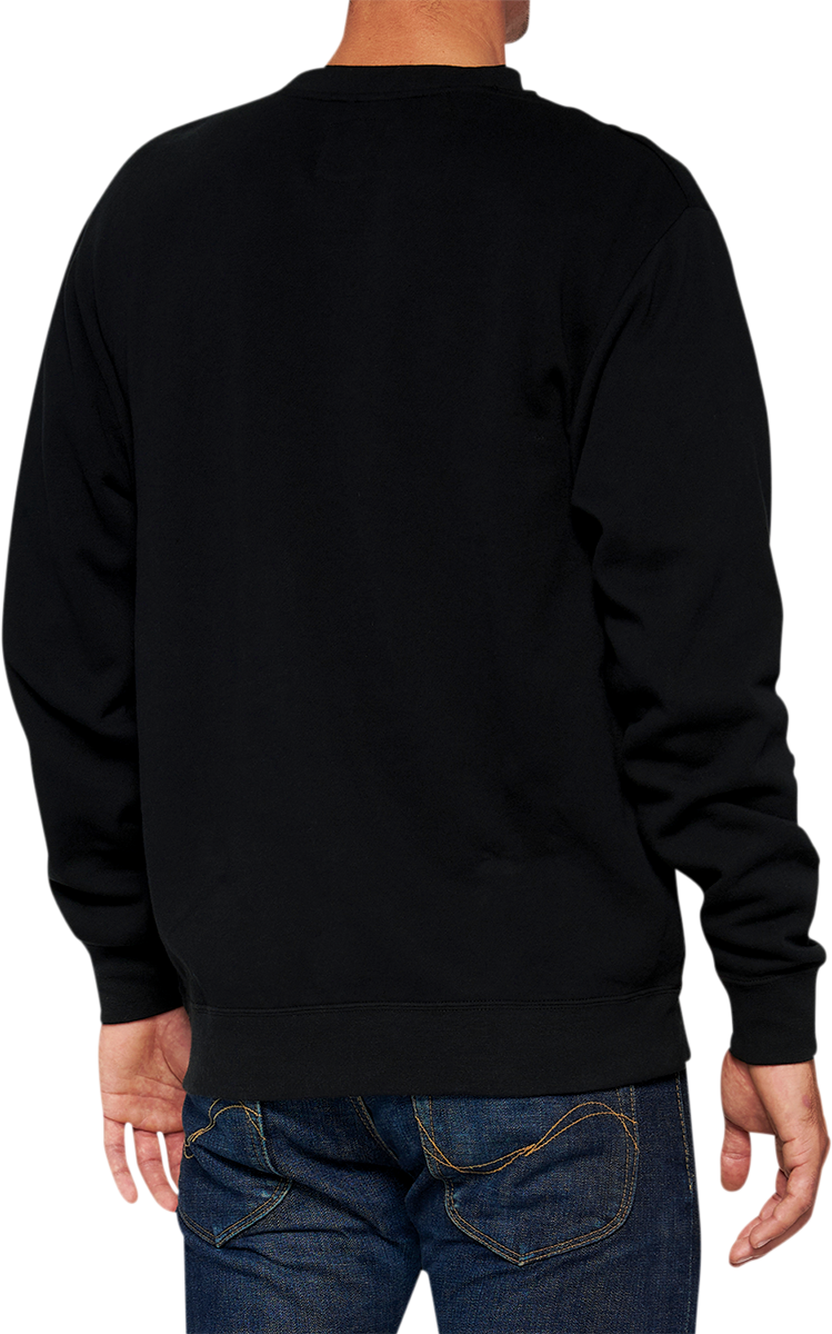 100% Icon Long-Sleeve Fleece Sweatshirt - Black - Large 20026-00002