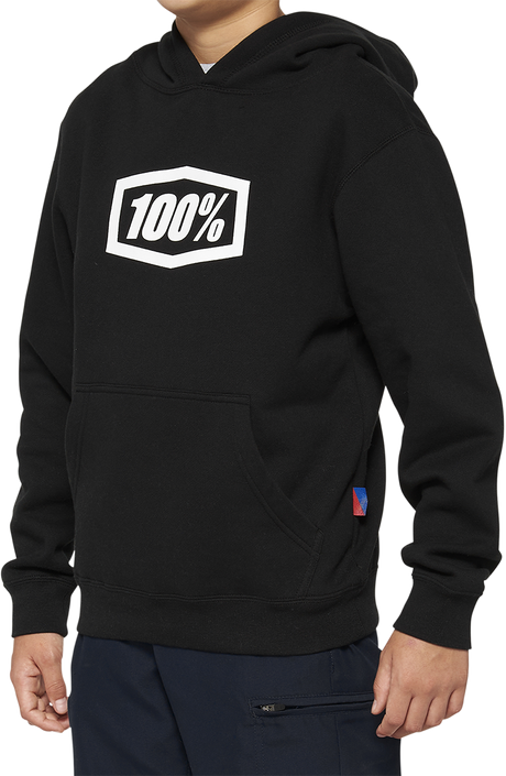 100% Youth Icon Hoodie - Black - XL 20030-00003 - Cycle City Outdoors