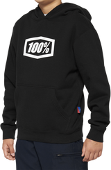 100% Youth Icon Hoodie - Black - Medium 20030-00001 - Cycle City Outdoors