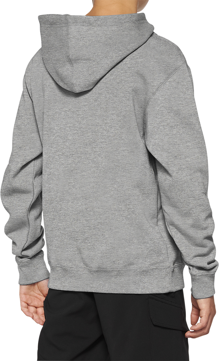 100% Youth Icon Hoodie - Gray - XL 20030-00007 - Cycle City Outdoors