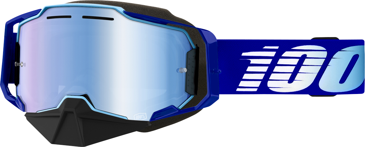 100% Armega Snow Goggles - Royal - Blue Mirror 50008-00004