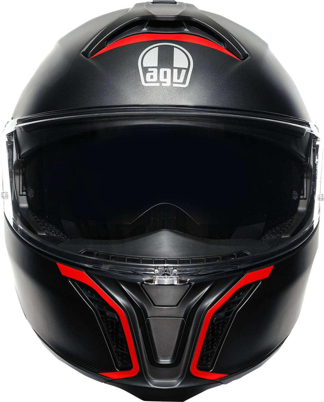 AGV Tourmodular Helmet - Frequency - Matte Gunmetal/Red - 2XL 211251F2OY00516