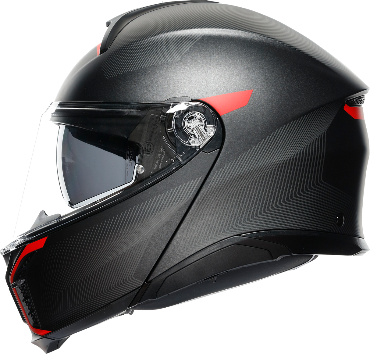 AGV Tourmodular Helmet - Frequency - Matte Gunmetal/Red - 2XL 211251F2OY00516