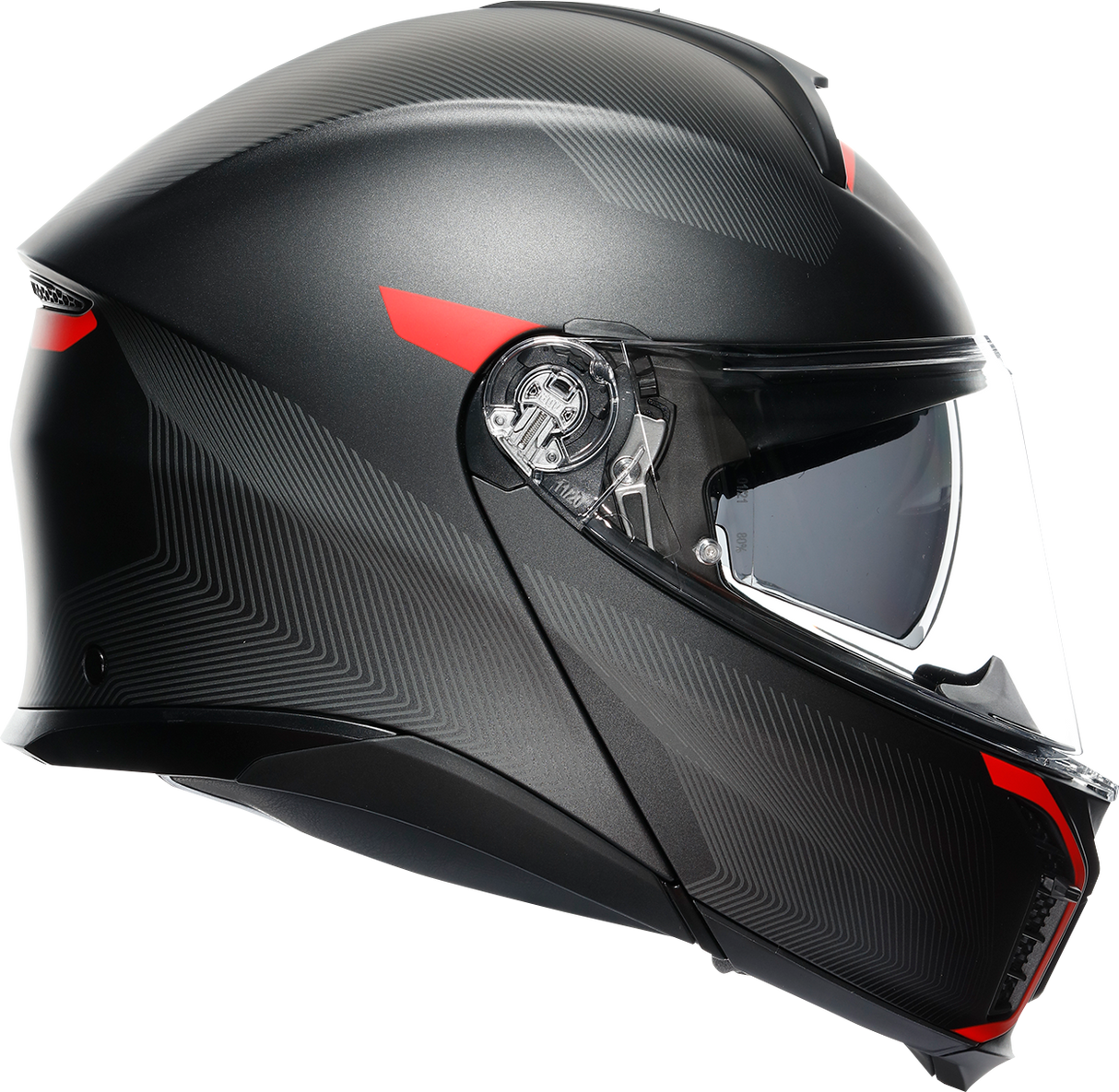 AGV Tourmodular Helmet - Frequency - Matte Gunmetal/Red - 2XL 211251F2OY00516