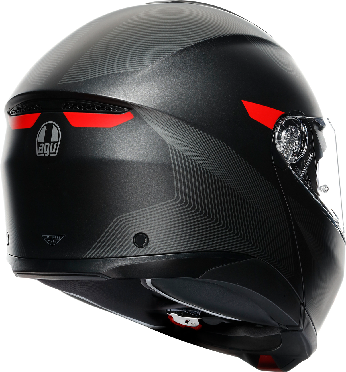 AGV Tourmodular Helmet - Frequency - Matte Gunmetal/Red - 2XL 211251F2OY00516