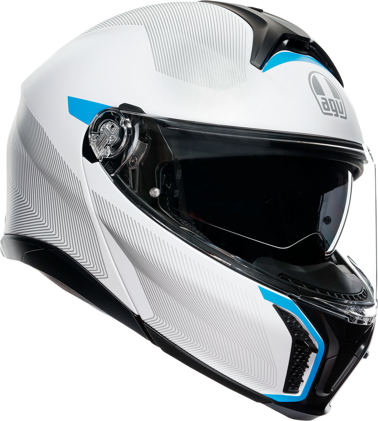 AGV Tourmodular Helmet - Frequency - Light Gray/Blue - XL 211251F2OY00615