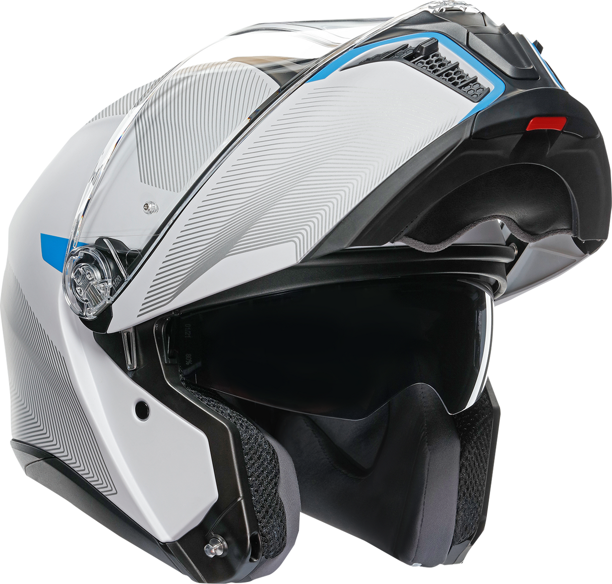 AGV Tourmodular Helmet - Frequency - Light Gray/Blue - Small 211251F2OY00610