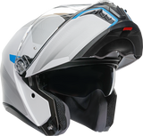 AGV Tourmodular Helmet - Frequency - Light Gray/Blue - Small 211251F2OY00610