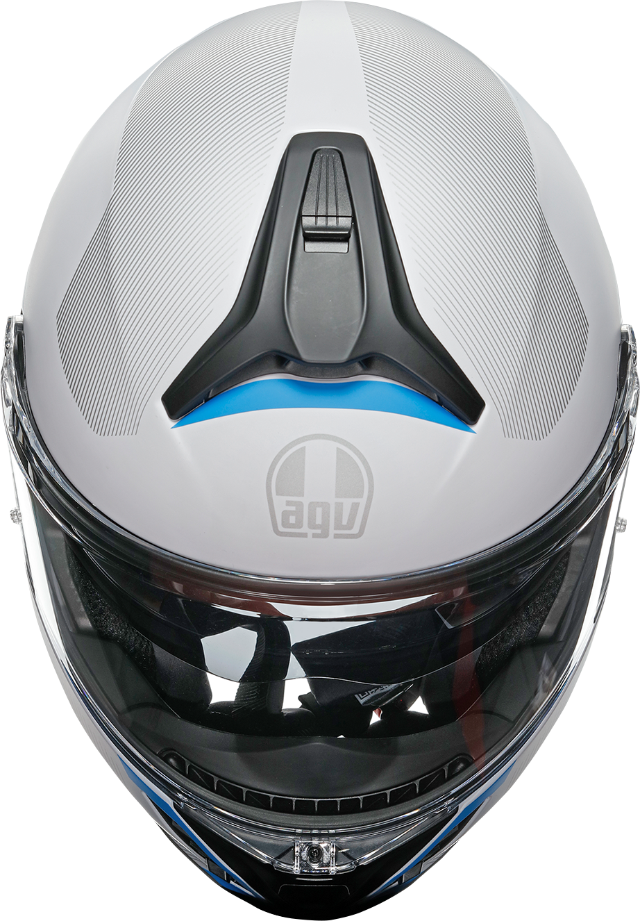 AGV Tourmodular Helmet - Frequency - Light Gray/Blue - XL 211251F2OY00615