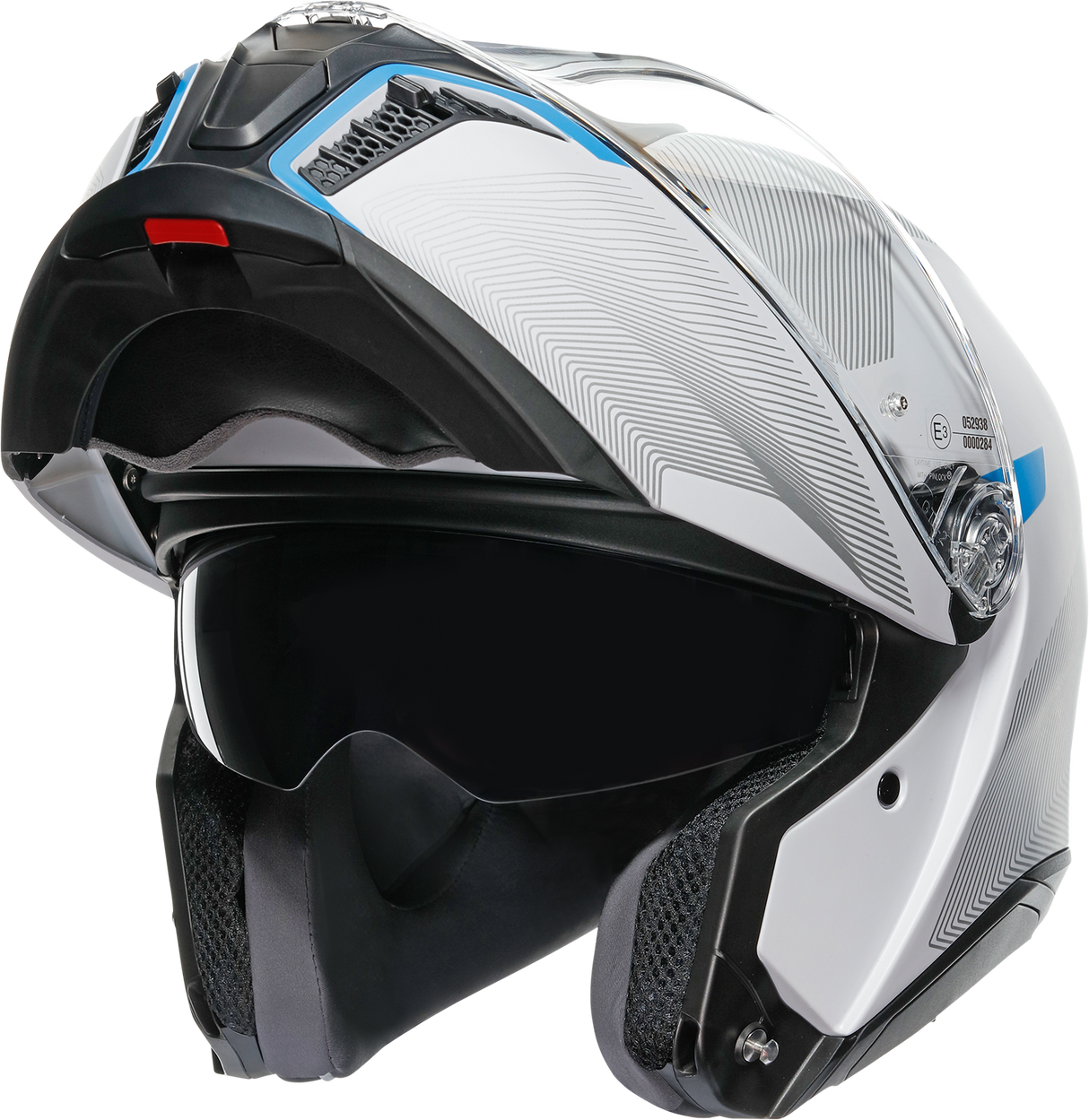 AGV Tourmodular Helmet - Frequency - Light Gray/Blue - XL 211251F2OY00615