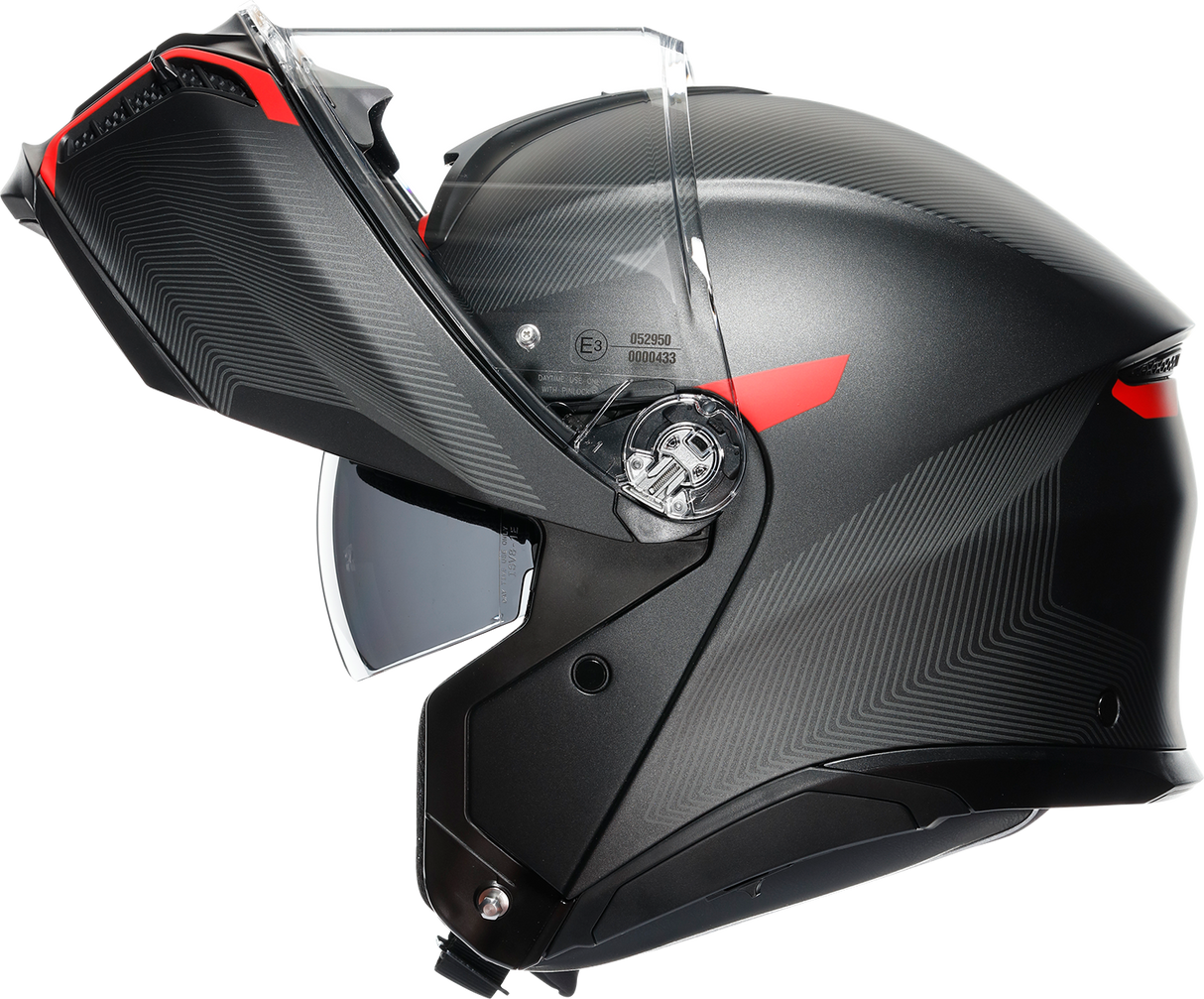 AGV Tourmodular Helmet - Frequency - Matte Gunmetal/Red - XL 211251F2OY00515