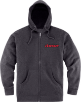 ICON Omnicrux Zip Fleece Hoodie - Black - Small 3050-6387