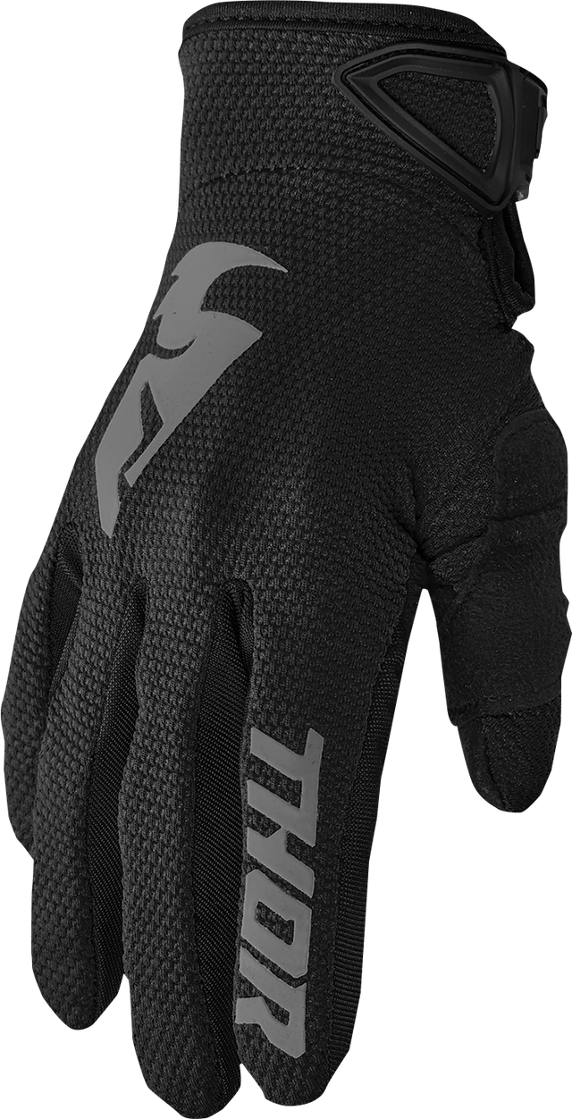 Thor Youth Sector Gloves - Black/Gray - Large 3332-1732 - Cycle City Outdoors