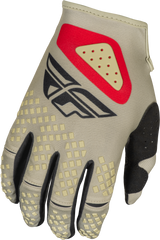 Youth Kinetic Sym Gloves Light Grey/Red/Black Ym - Cycle City Outdoors