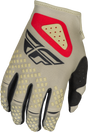 Youth Kinetic Sym Gloves Light Grey/Red/Black Ym - Cycle City Outdoors