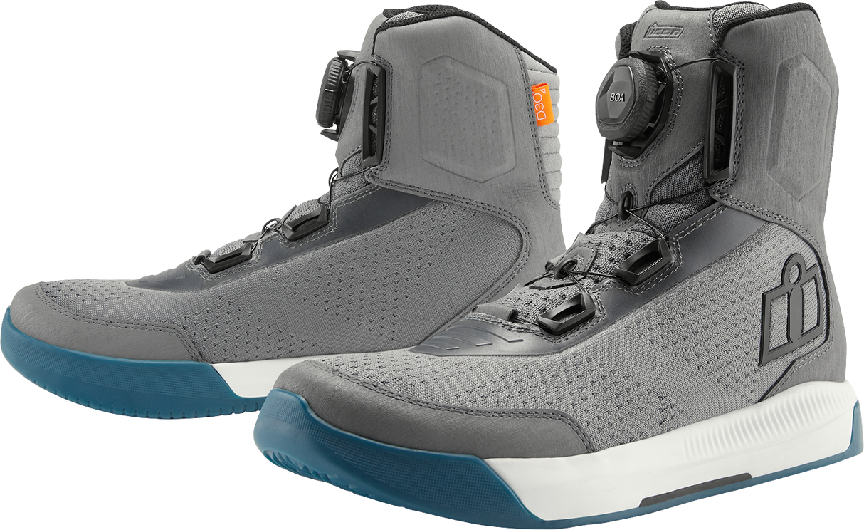 ICON Overlord* Vented CE Boots - Gray - Size 7 3403-1268