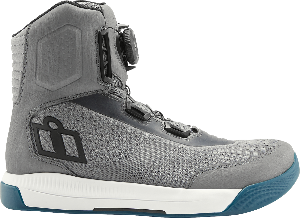 ICON Overlord* Vented CE Boots - Gray - Size 7 3403-1268