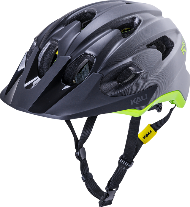 KALI Pace Helmet - Fade - Black/Gray/Fluorescent Yellow - S/M 0221722116 - Cycle City Outdoors