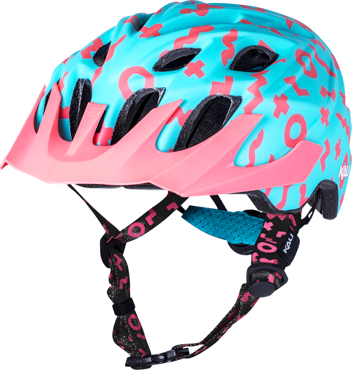 KALI Youth Chakra Plus Helmet - Zwiggles - Matte Seafoam/Salmon 0221421212 - Cycle City Outdoors