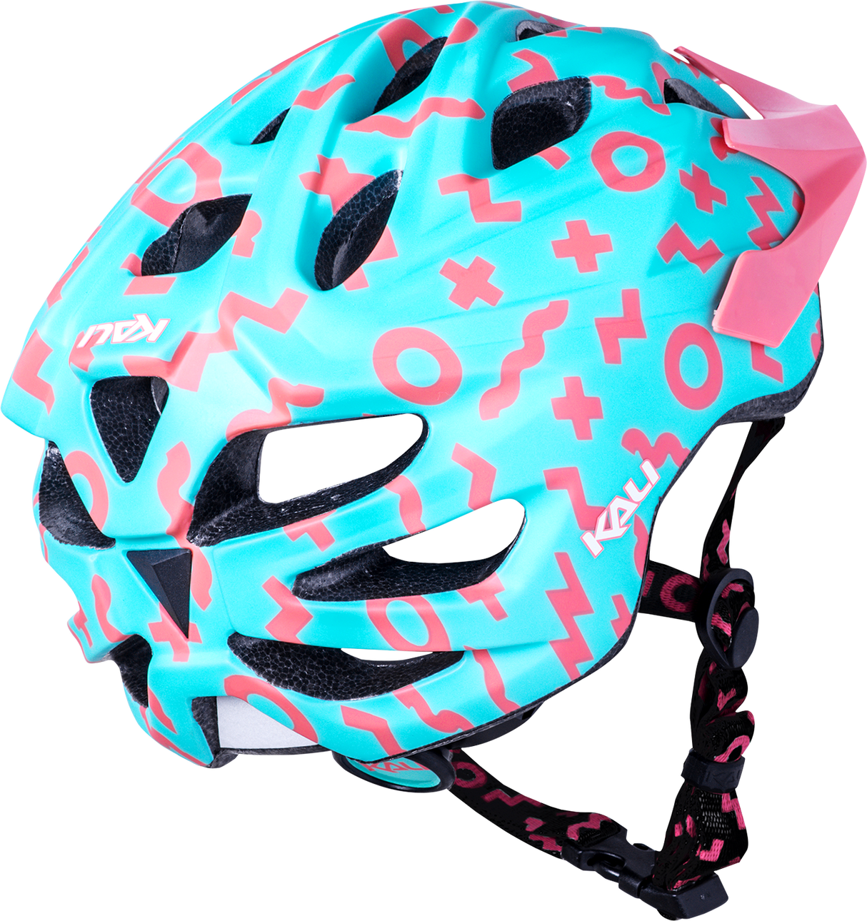 KALI Youth Chakra Plus Helmet - Zwiggles - Matte Seafoam/Salmon 0221421212 - Cycle City Outdoors