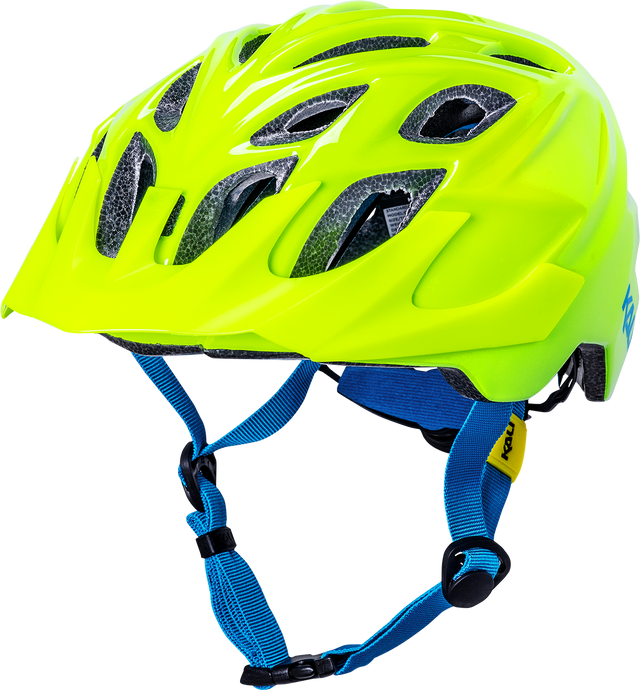 KALI Youth Chakra Helmet - Gloss Neon Yellow 0220922122 - Cycle City Outdoors