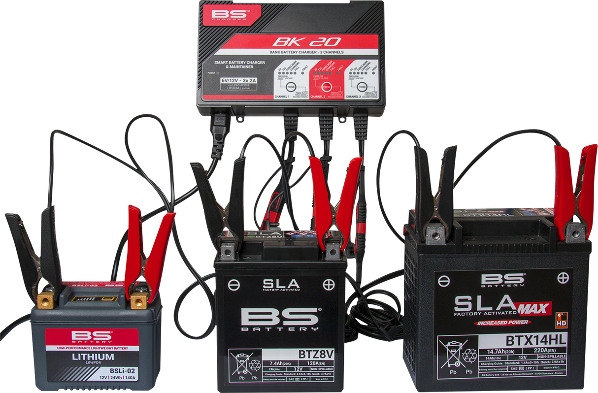 BS BATTERY Charger - BK20 - 12V - 3 x 2A 700554