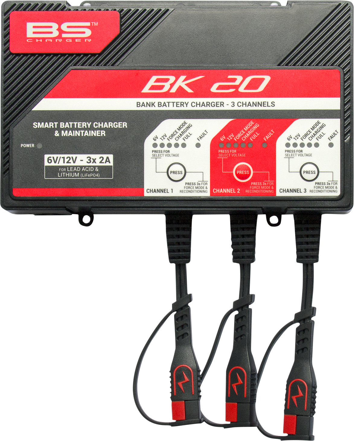 BS BATTERY Charger - BK20 - 12V - 3 x 2A 700554