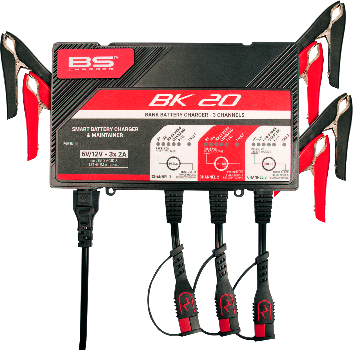 BS BATTERY Charger - BK20 - 12V - 3 x 2A 700554