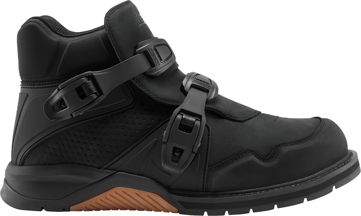 ICON Slabtown Waterproof Boots - Black - Size 8 3403-1305