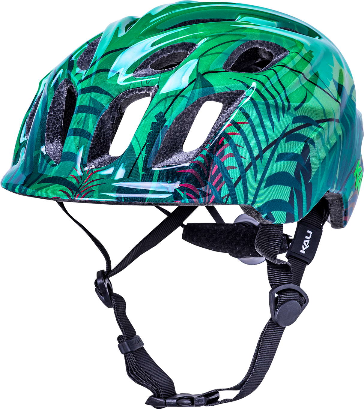 KALI Child Chakra Lighted Helmet - Jungle - Gloss Green - XS 0221022214 - Cycle City Outdoors