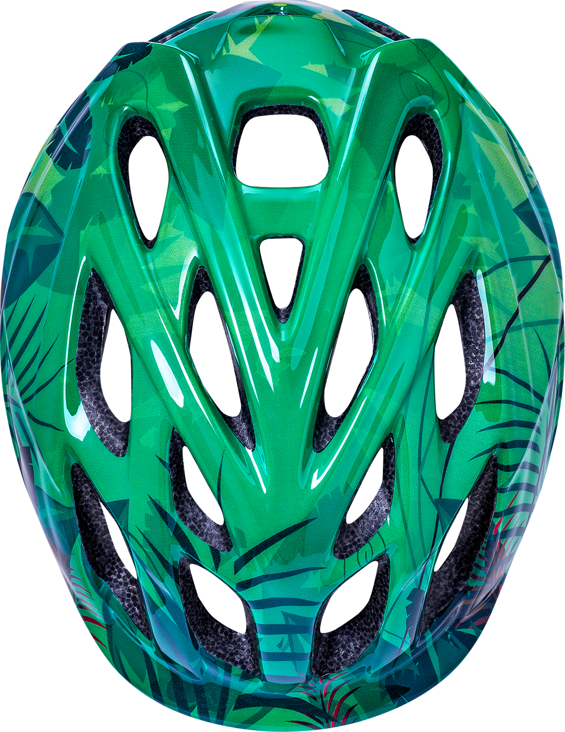 KALI Child Chakra Lighted Helmet - Jungle - Gloss Green - XS 0221022214 - Cycle City Outdoors