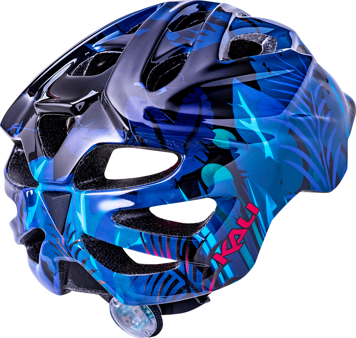 KALI Child Chakra Lighted Helmet - Jungle - Gloss Blue - Small 0221022225 - Cycle City Outdoors