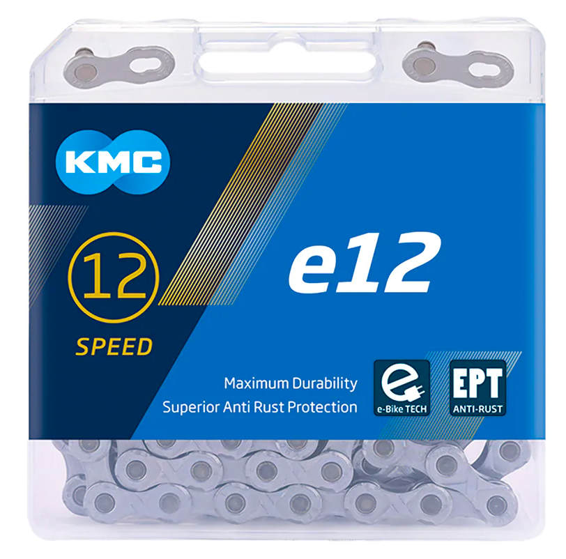 KMC e12 Chain - 136 Links - Silver CN12020 - Cycle City Outdoors