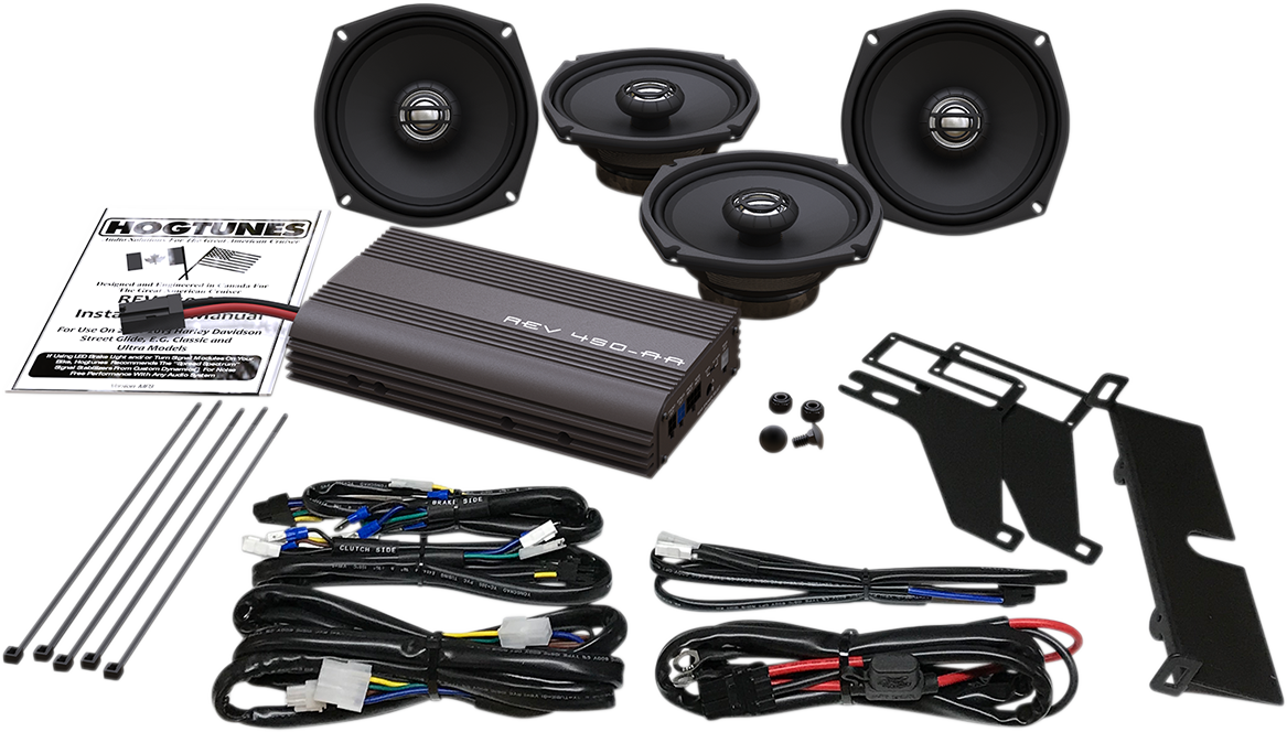 Hogtunes - 4-Speaker/200W Amplifier Kit REV 450U KIT-AA - Cycle City Outdoors